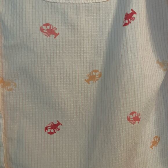 Croft & Barrow Lobster Shirt Cotton Button Down Size M Nautical Beachy Coastal - Picture 5 of 9